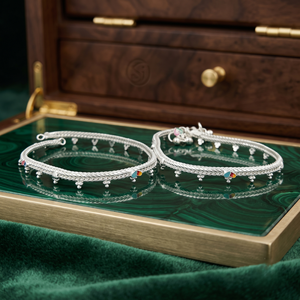 DIVYORO V LINK RAINBOW SILVER ANKLET สร้อยข้อเท้าสีเงินรุ้ง - Product Image 3