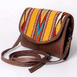 Hot Selling Boho Genuine Cow Leather Handmade Western Purse Vintage Saddle Blanket <b>Crossbody</b> Handbag <b>Canvas</b> Lining Cowhide <b>Bag</b> - Product Image 2