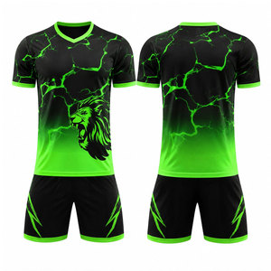 เสื้อฟุตบอลทีมแบบสั่งทำพิเศษ ผ้าโพลีเอสเตอร์ 100% ป้องกันแบคทีเรีย แห้งเร็ว ระบายอากาศได้ดี เหมาะสำหรับการฝึกซ้อมประจำวัน ประสิทธิภาพสูง - Product Image 1