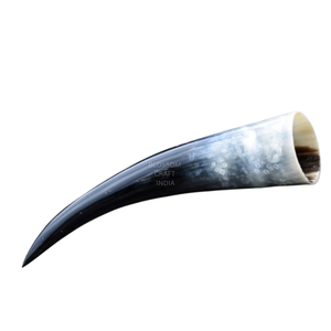 Corne à boire rustique de style viking, faite à la main en corne de vache, surface lisse, pour foire Renaissance, mariage, célébration - Product Image 5