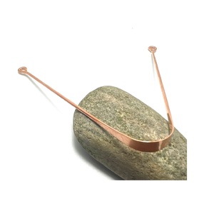 Minimal Design Copper Tongue <b>Cleaning</b> <b>Scraper</b> Reusable Oral Hygiene Tool for Fresh Breath Detox Support and Daily Use Routine - Product Image 3