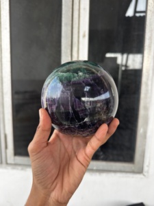 Esfera de fluorita natural pulida, bola de cristal para decoración del hogar, Feng Shui, sanación, venta al por mayor - Product Image 3