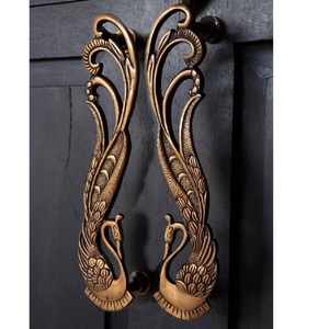 Manijas de Puerta Swan, Manijas de Puerta Metálicas, Manijas de Puerta de Latón para Hotel y Hogar, Herrajes Arquitectónicos Decorativos Interiores de Acero Inoxidable - Product Image 2