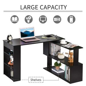 Scrivania Ergonomica Regolabile in Altezza per Ufficio/Gaming con Libreria in Acciaio Inossidabile e Legno (MDF) - Product Image 5