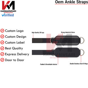 Correas de tobillo al por mayor con acolchado de neopreno y accesorio para cable para kickbacks y abducción de cadera, proveedor de equipos de gimnasio con logotipo personalizado - Product Image 3