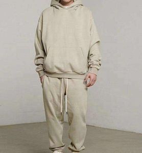 Ensemble de survêtement unisexe avec sweat-shirt à capuche et pantalon de jogging, coupe-vent personnalisé, survêtement uni surdimensionné pour homme, ensemble de sweat-shirt à fermeture éclair - Product Image 3