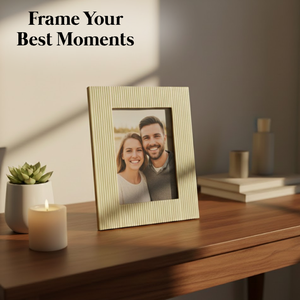 Modern Decorative Photo <b>Frame</b> Ribbed Textured <b>Picture</b> <b>Frame</b> for Home Decor Tabletop Display Living Room Bedroom Office Wedding - Product Image 5