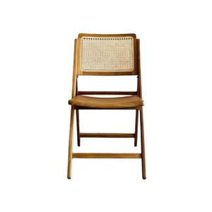 Meubles de salon, chaises. Le matériau principal est le bois de teck avec une combinaison de rotin sur le dossier. - Product Image 4