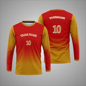 Maillot de sport à manches longues personnalisé par sublimation – T-shirt d'entraînement athlétique avec impression personnalisée du nom et du numéro de l'équipe - Product Image 1