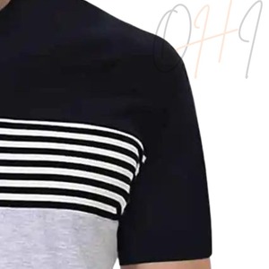 T-shirt décontracté pour homme à manches courtes, surdimensionné, avec panneaux tie-dye, col rond, 100% coton, été - Product Image 5