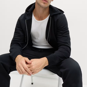 Sweat à capuche zippé Black Angel pour homme et femme, décontracté, uni, oversize, streetwear, coton/polyester, pour l'hiver - Product Image 4