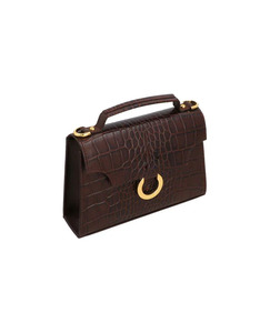 High Quality 2026 Wholesale Women's Brown Genuine Leather Crossbody Handbag Detachable <b>shoulder</b> <b>strap</b> Waterproof Fashion OEM - Product Image 3