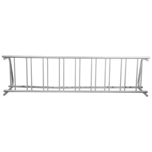 Portabici a Griglia in Acciaio con 9 Supporti, Lunghezza 282 cm, da Terra, Monolaterale, per Garage, Strade, Cortili - per Biciclette - Product Image 4