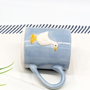 New Arrival Ceramic Coffee <b>Mug</b> With Cute Duck Design Matte Blue Glaze <b>For</b> Home Use - Product Image 6