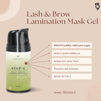 Gel instantané pour cils et sourcils OEM, marque privée, faible quantité sans rinçage, effet raffermissant, beauté, cosmétiques, forme caractéristique