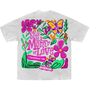 Camiseta de Algodón de Alta Calidad para Mujer, Estampado Puff, Corte Holgado, Diseño Moderno con Estampado en Relieve, Ligera, Cómoda para Uso Diario - Product Image 4