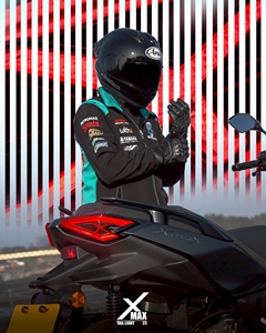Feu arrière LED rouge 2026 AJ LIGHT DESIGN TW à 2 lentilles pour moto Yamaha XMAX V2, kit de rétrofit, garantie 12 mois - Product Image 4