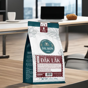 Café vietnamien torréfié à chaud, amer, de qualité supérieure, OEM ODM DALAKON, 250g, sachet refermable, en vrac, 100% Robusta, caféiné - Product Image 5