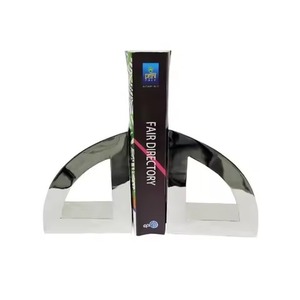 Premium Grade Metal Bookends Heavy Duty <b>Book</b> Holder Non Slip <b>Book</b> Stopper Office Desk Shelf Organizer Home <b>Decor</b> Accent - Product Image 1