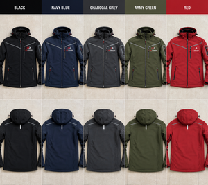 Veste softshell à capuche pour homme personnalisée, imperméable, coupe-vent, doublée de polaire, veste tactique de randonnée en plein air, vêtements de travail avec logo - Product Image 6