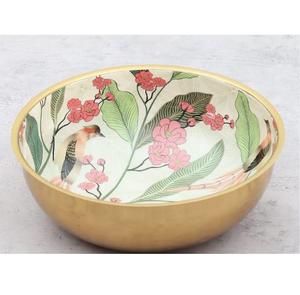 Bol de service en métal au design unique avec finition émaillée, très tendance pour servir des fruits et du chocolat, à prix raisonnable - Product Image 1