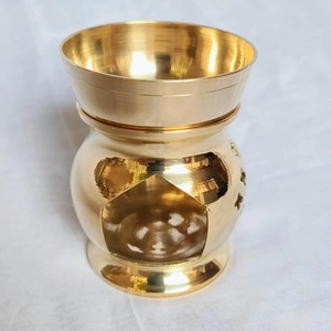 Brûleur d'encens en laiton suspendu avec chaîne, usage religieux, diffuseur de parfum décoratif toutes saisons - Product Image 2