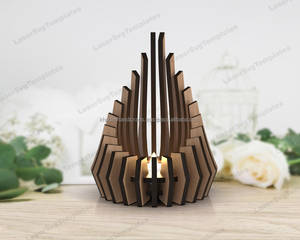 Artistic Wooden Handmade <b>Tea</b> Light Holder for Wedding Gift, Festive Decoration, and Interior Lighting - Product Image 2