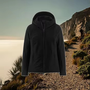 Veste softshell imperméable noire pour femme, à capuche, fermeture éclair, coupe classique, toutes saisons, vêtements d'extérieur - Product Image 6