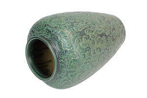 Wholesale <b>Ceramic</b> <b>Vases</b> Oleaster Shape Floor <b>Vase</b> <b>Ceramic</b> <b>Vases</b> Imitative-antique with Brown Chrysanthemum Patterns Blue Glaze - Product Image 2