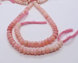 Perles rondes lisses en opale rose naturelle ombrée AAA, 8-9 mm, perles en opale rose de 8 pouces, perles rondes ombrées en opale rose pour bijoux - Product Image 6