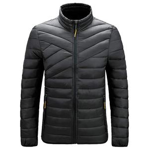 Wholesale Men's High Quality Customized Plus Size Winter Bomber Puffer <b>Jacket</b> Thin <b>Padded</b> Coat - Product Image 1