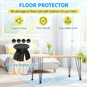 Stainless Steel Square <b>Table</b> <b>Legs</b> Heavy Duty Easy Installation for Home Office Dining Kitchen Furniture Midcentury Design - Product Image 4