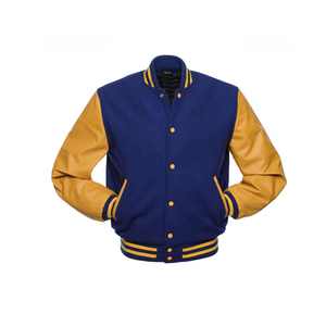 Comfortable Solid Customized Color Plus Size Varsity Jacket <b>Men</b> High Quality Wool Body Leather Sleeves Varsity Jacket for <b>Men</b> - Product Image 1