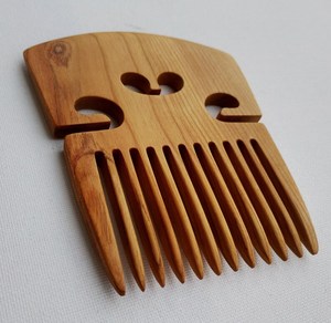 Peine Masajeador de Cuero Cabelludo de Madera de Neem Creativo, Cepillo de Masaje de Meridianos para la Cabeza de Dientes Anchos, Peine Desenredante para el Cabello - Product Image 5