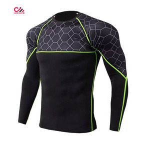 Precio al por mayor, recién llegado, conjunto de compresión para hombre hecho a medida, de color liso, de cintura alta, elástico, de 2 piezas, para entrenamiento y fitness. - Product Image 2