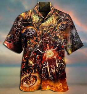 Chemise homme à manches courtes, imprimé floral tropical hawaïen, décontractée, boutonnée, colorée, pour l'été - Product Image 4