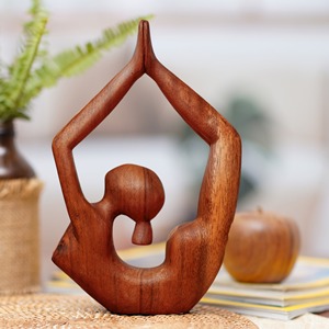 Escultura Decorativa Creativa de Madera Maciza, Excelentes Figuras de Madera Talladas a Mano para Decoración del Hogar - Product Image 5