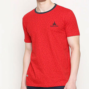 2026 New Style Custom Logo Printed T-Shirt Men 100% Cotton Lightweight Regular Fit Soft Fabric BLACK <b>LEAF</b> Canvas Breathable - Product Image 1
