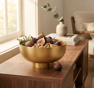 Hot Gold Plaqué Métal Rond Designer Bols De Service Hot Design Pas Cher Vaisselle Bol pour La Maison Hôtel et Restaurant Bol De Service - Product Image 1