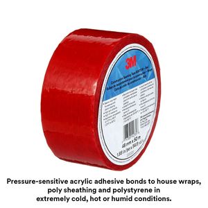 Nastro Sigillante Rosso 8087CW per Costruzioni, 1 Rotolo 72mm X 50m, Membrana Impermeabile per Giunzioni e Riparazioni - Product Image 2