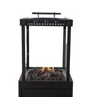 Brasero d'extérieur en métal avec écran anti-étincelles, foyer à bois pour patio, chauffage de jardin avec couvercle en maille