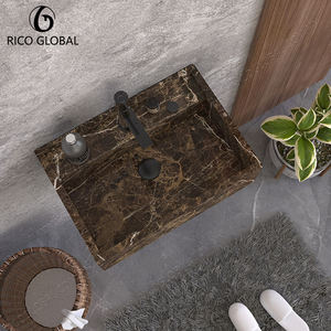 Lavabo mural moderne en pierre naturelle avec design de lavabo ovale, modèle OEM WS-2014A - Product Image 5