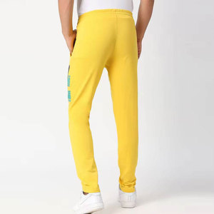 Pantalones Deportivos Casuales Amarillos para Hombre, Corte Holgado, Cintura Alta con Cordón, Transpirables, Tipo Cargo, 100% Algodón, Tallas Grandes - Product Image 2