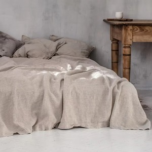 Parures de lit en lin 100% respirant, personnalisées, en gros, avec housse de couette lavée - Product Image 1