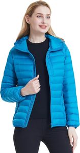 Women's Lightweight Packable Hooded <b>Winter</b> <b>Quilted</b> Puffer Jacket Detachable Sleeves Hat Water Resistant Fur Lining - Product Image 4