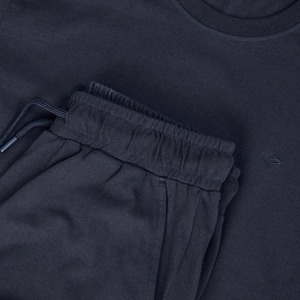 Conjunto de Pantalones Cortos a Juego para Hombre, Trajes Deportivos de Verano Transpirables de Fibra de Bambú, Camiseta con Estampado de Punto y Logotipo Personalizado, Conjunto de 2 Piezas - Product Image 6