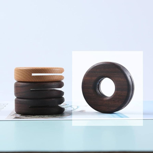 Clips de scellage ronds réutilisables avec logo personnalisé, 2 couleurs différentes, pour sceller les sachets de collations et les pochettes alimentaires, scelleur de sacs alimentaires en bois - Product Image 4