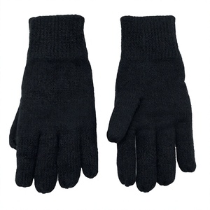 Black Acrylic <b>Touchscreen</b> <b>Gloves</b> Ribbed Winter Warm Finger <b>Gloves</b> for Adults Casual Daily Use - Product Image 6
