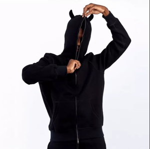High Quality No String Breathable Stone Acid Washed Hoodies <b>Men</b> Full Zip Us Boxy 500 GSM Designer Enzyme Wash Hoodie - Product Image 1