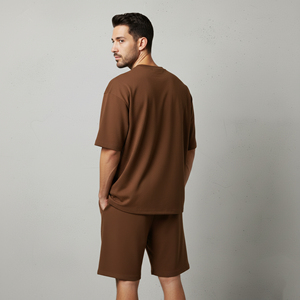 T-shirt Streetwear de Haute Qualité 100% Coton 220gsm, Impression Numérique DTG Personnalisée du Logo, Coupe Classique, Respirant, Épaules Tombantes, Couleur Unie - Product Image 2
